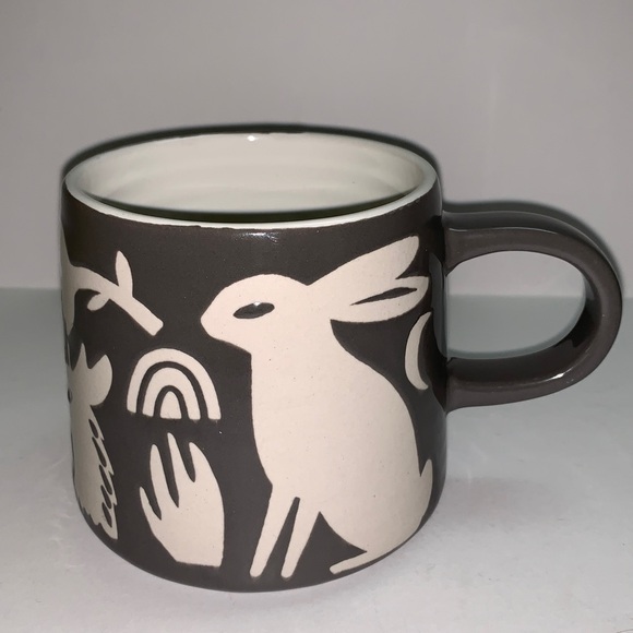 Gray Ceramic Mug with Rabbit Design - Picture 7 of 8